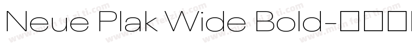 Neue Plak Wide Bold字体转换